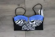 Splendid Womens Swimsuit Bikini Top Bralette Size Small Black Blue