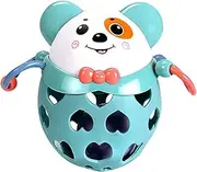 JOINPAYA Handheld Rattle Soft Dog Design Lightweight Chewing Engaging Sensory Development Accessory for Boy Girl for Parent Interaction