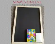 A4 CHALKBOARD 20cm wide 28cm long WITH CHALK AND ERASER Chalk Board