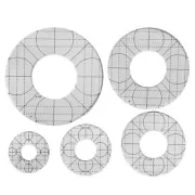 5pcs Circles Templates Quilting Frames Sewing Rulers Low-handle Quilted