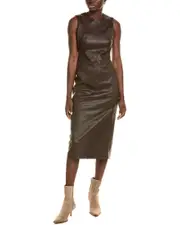 Brunello Cucinelli Leather Sheath Dress