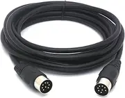 [PIIHUSW] Long 8 PIN DIN Cable Male to Male MIDI Extension Cord for Bang and Olufsen B&O PowerLink mk 2 BeoLab (1.5 Meter)