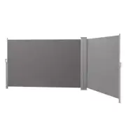 NNEDSZ Side Awning Sun Shade Outdoor Retractable Privacy Screen 1.8X6M Grey