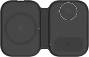 zolyet F20 Foldable Wirel Charger 3 in 1 Charging Station 15W Fast Charging Pad for Multiple Devices Compatible with iOS Earphones Replaceme for Phone Earbuds Black