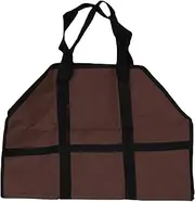 Firewood Carrier, Waxed Canvas Wood Carrier for Firewood, Portable Firewood Carrier Bag - 600D Oxford Cloth with Comfortable Handles, Ideal for Home Heating, Camping (A)