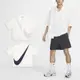 Nike 短袖襯衫 Big Swoosh Shirts 男款 象牙白 藍 寬鬆 梭織 大勾勾 襯衫 FN3250-133