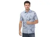 Ted Baker Mens Lousho Large Floral Shirt (Sky) - UTGT956