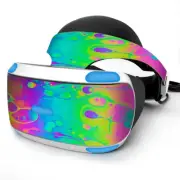 Skin Wrap for Sony Playstation PSVR Headset trippy tie die colors dripping lava