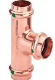 Viega PROPRESS WATER REDUCING TEE 1600kPa Copper- 20x20x15mm Or 25x25x15mm