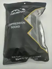 Fuelmefoot Black Copper Compression Socks For Men & Women 15-20mmHg Size S/M