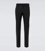 [McQueen] McQueen Wool and mohair slim pants UK 36 black