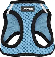 Voyager Step-in Air Dog Harness - All Weather Mesh, Step in Vest Harness for Small and Medium Dogs by Best Pet Supplies, Baby Blue Base, XXXS (Chest: 9.5 - 10.5" * Fit Cats) (207-BBB-XXXS)