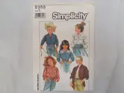 Simplicity Pattern - Child's Loose-Fitting Shirt (Sz 5) #8368 - Uncut