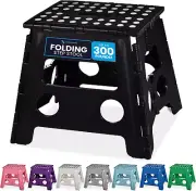 Folding Step Stool, 13 Inch - the Anti-Skid Step Stool Is Sturdy to Support Adu