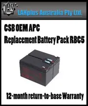 CSB OEM APC Replacement Battery Pack RBC5 UPS SU700 700 DL700 SU450 SU700BX120