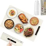 Electric Flat Warmer, Flexible Foldable Hot Plate with Adjustable Temperature and 4 Hour Timer, Electric Hot Plate, Warmer Plate Warmer for Buffets Parties (White)