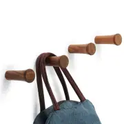 4 Packs Wooden Coat Hooks Wall Mounted Single Wooden Hangers Entryway Wall Ha