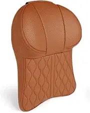 Luxury Car Neck Pillow Set Embroidered Waist Backrest Lumbar Support Cushion Auto Seat Travel Headrest Pillow Compatible with Memory (Color : Brown Neck)