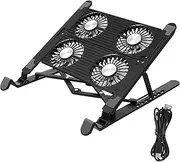 Yardenfun Cooling Pad for Laptop Laptop Stand with Fan PC Black Cooling Pad Laptop Computer Holder for Laptop