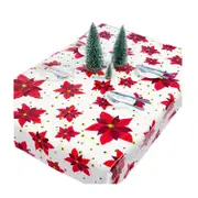 3PCS Disposable Christmas Series Rectangular Printed PVC Cartoon Tablecloth 110*180cm A maple leaf