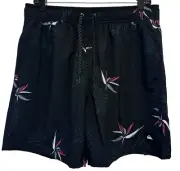 Quicksilver Mens Medium Black Board Shorts Surf Swim Wear UV Protection Stretch