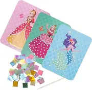 ERINGOGO DIY Princess Dress up Toys for Boys and Girls Puncture Painting Kit Needlework Tool Handmade Craft Activity