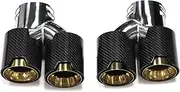 Quad Car Carbon Fiber Exhaust Compatible For BMW G42 M240i 2019 Exhaust 304 Stainless Steel Muffler Tip Nozzle(Carbon Fiber D)