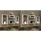Wall Shelf Set 8 Pcs Cube Shelves Free Standing Floating Storage Rack Display