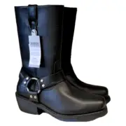BATES Women's Tahoe 14" Inside Zip Leather Boots BLACK E47100 Size 8.5M