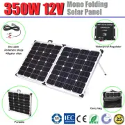 12V 350W Mono Folding Solar Panel Camping Boat 4WD Portable Battery Charger Kit