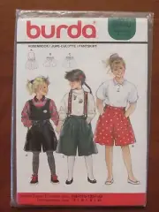 BURDA PATTERN - 5030 GIRL'S PANTSUIT JUMPSUIT SHORTS FRONT PLEATS 4-10 UNCUT
