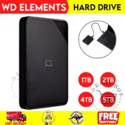 Western Digital Elements 1TB 2TB 4TB 5TB Portable External Hard Drive HD