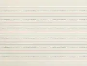 School Smart Red & Blue Newsprint Paper, 3/4 Inch Ruled, 11 x 8-1/2 Inches, 500 Sheets