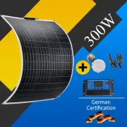 300W Flexible Solar Panel Kit 12V Mono Home Caravan Camping Charging Controller