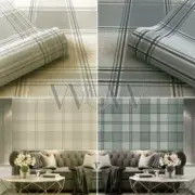 Belgravia Decor Giorgio Tartan Check Wallpaper High Quality Subtle Sheen