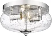 Ceiling Light Fixtures Flush Mount Indoor Outdoor Ceiling Light with Seeded Glas