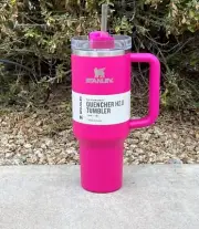 STANLEY 40oz Quencher H2.0 Tumbler Hot Pink - Camelia -