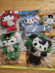 2008 Beijing Olympics Plush Dolls Characters (5 Dolls) 12"x10" Size Dolls