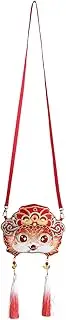 LUOZZY Embroidered Snake Crossbody Purse Cute Hanfu Shoulder Bag with Tassel Year of The Festival Accessory Handmade Ethnic Style for Kids