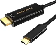 USB C to HDMI Cable 4K 60Hz, CableCreation 10ft Thunderbolt 3/4 to HDMI Cord Compatible with MacBook Pro/Air,iPad Pro 2020,Galaxy S22,S20,S10,S9,Surface,Dell,HP,XPS 15/13,Yoga 920,LG V30,Black/3M