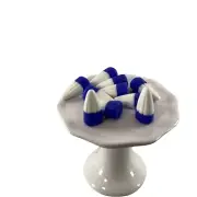 AGD Craft Supply - Artificial FAKE Resin Dark Blue White Candy Corn