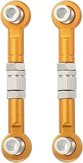 uxcell 2 Pcs Steering Servo Turnbuckle Rod RC Aluminum Alloy Linkages for HSP 1/10 94123 On-Road RC Car (Gold Tone, 38mm)