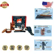 Ethical Men's Shaving Kit: Carbon Steel Razor, Synthetic Brush & Holder