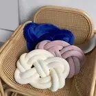 Soft Polyester Fabric Cushion Cozy Chair Seat Handmade Knotting for Home Office