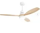 Sofucor Ceiling Fan with Lights, 52 Inch Mordern Wood Ceiling Fan with Remote...