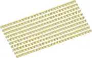 uxcell 21pcs Brass Rods (1.5mm) 0.06 Inch x (100mm) 4 Inch Brass Solid Round Stock Lathe Bar for Knife Handles Pin DIY Craft Model Plane