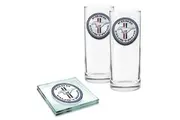 Ford Set of 2 Highball Glasses and Coasters Set