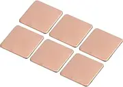 sourcing map Heatsink Copper Pad Shim 20mm x 20mm x 1mm Thermal Conductive Heat Sink for Electronic Chip Cooling Pack of 6