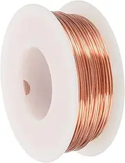 uxcell 99.9% Pure Copper Wire for Jewelry Making, 21 Gauge (0.7mm) Copper Craft Wire 100 Feet Beading Jewelry Making Supplies for Crafting Wreath Electroculture Gardening