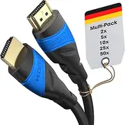 KabelDirekt 8K & 4K HDMI Cable – 2X 2m – Designed in Germany – Supports 4K@120Hz, 8K@60Hz, UHD, Ethernet – HDTV, PC, PS5, Xbox, Switch & All Other HDMI Devices